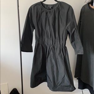 Cinched waist black dress